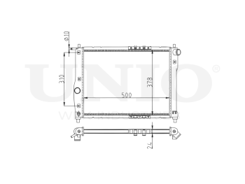 картинка Радиатор охлаждения двигателя от UNIO