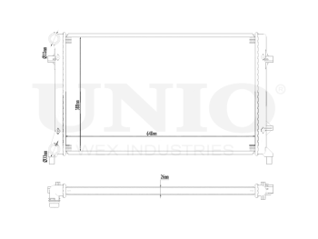 картинка Радиатор охлаждения двигателя от UNIO