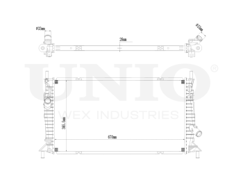 картинка Радиатор охлаждения двигателя от UNIO