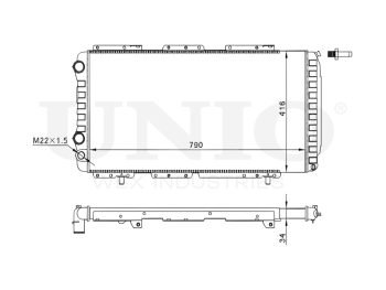 картинка Радиатор охлаждения двигателя от UNIO