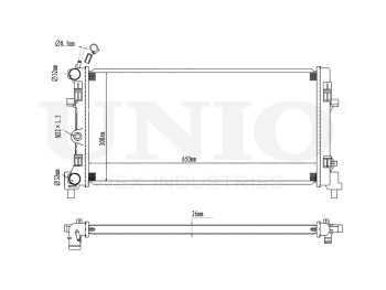 картинка Радиатор охлаждения двигателя от UNIO