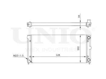 картинка Радиатор охлаждения двигателя от UNIO