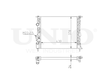 картинка Радиатор охлаждения двигателя от UNIO
