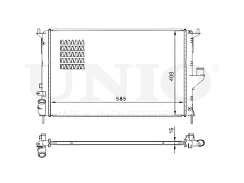 картинка Радиатор охлаждения двигателя от UNIO