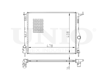 картинка Радиатор охлаждения двигателя от UNIO
