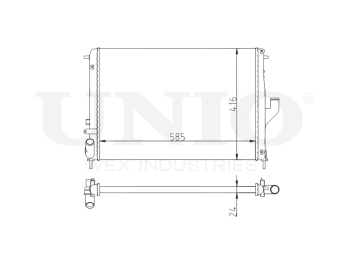 картинка Радиатор охлаждения двигателя от UNIO