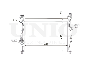 картинка Радиатор охлаждения двигателя от UNIO