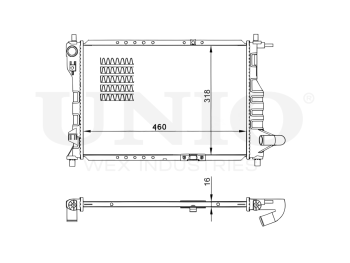 картинка Радиатор охлаждения двигателя от UNIO
