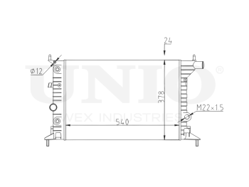 картинка Радиатор охлаждения двигателя от UNIO