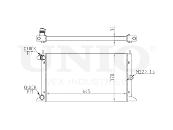 картинка Радиатор охлаждения двигателя от UNIO