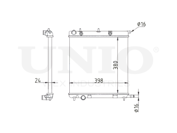 картинка Радиатор охлаждения двигателя от UNIO