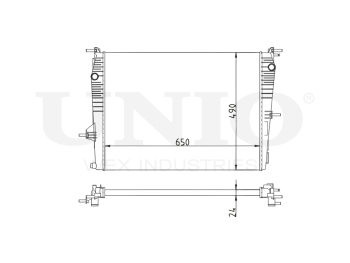 картинка Радиатор охлаждения двигателя от UNIO