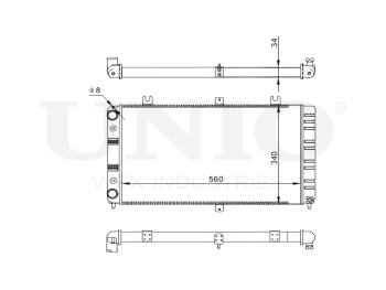 картинка Радиатор охлаждения двигателя от UNIO