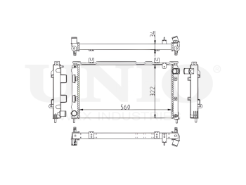 картинка Радиатор охлаждения двигателя от UNIO