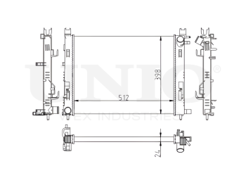 картинка Радиатор охлаждения двигателя от UNIO