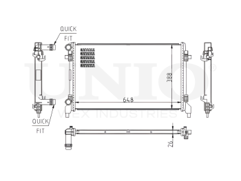 картинка Радиатор охлаждения двигателя от UNIO