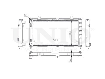картинка Радиатор охлаждения двигателя от UNIO
