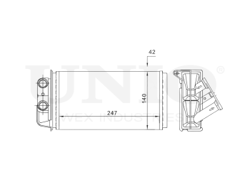 картинка Радиатор отопителя от UNIO