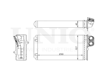 картинка Радиатор отопителя от UNIO