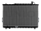 Engine cooling radiator thumb