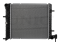 Engine cooling radiator thumb