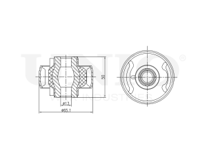 Rear front lower control arm bushing photo