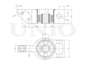 Rear front lower control arm bushing photo