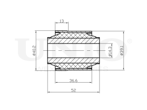 Rear lower transverse control arm bushing photo
