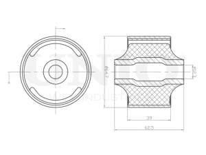 Rear front lower control arm silent block photo