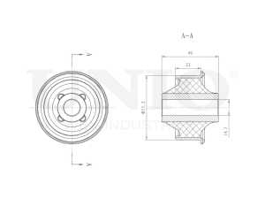 Rear front lower control arm silent block photo