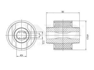 Front lower control arm silent block photo