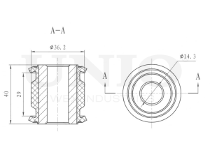 Inner rear transverse control arm silent block photo