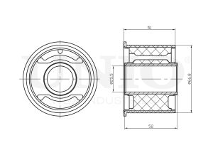 Rear front lower control arm bushing photo