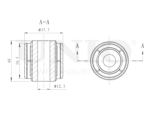 Outer rear transverse link silent block photo