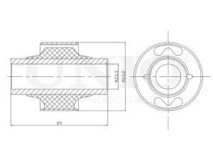 Rear front lower control arm silent block photo