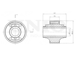 Rear front lower control arm silent block photo