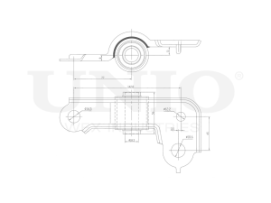 Rear front left control arm silent block photo