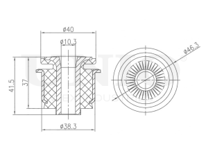 Rear front subframe silent block photo