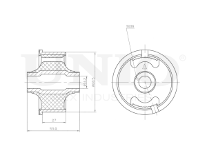 Rear front lower control arm silent block photo