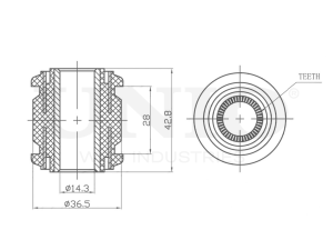 Upper rear steering knuckle silent block photo