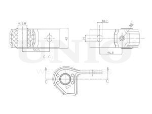 Rear front lower control arm silent block photo