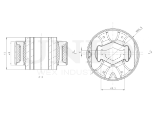 Rear longitudinal control arm silent block photo