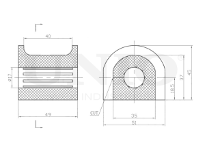 Front stabilizer bushing photo
