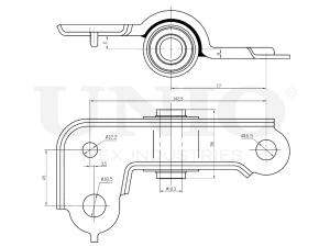 Rear front right control arm silent block photo