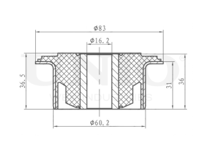 Front rear leaf spring silent block photo