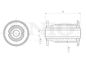 Front lower control arm silent block photo