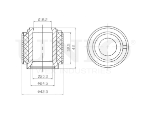 Rear longitudinal link silent block photo