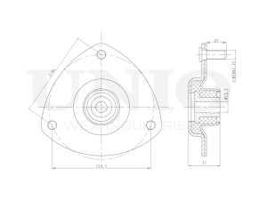 Left front shock absorber mount photo