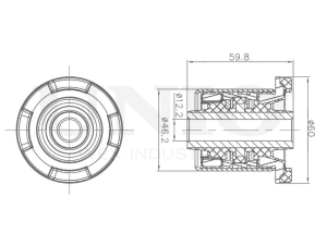 Rear front lower control arm silent block photo