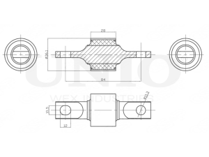 Inner rear transverse link silent block photo